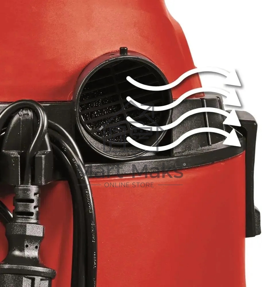 Строительный пылесос Einhell TC-VC 1825 (2342430) красный, 1250 Вт, уборка сухая/влажная, пылесборник мешок/контейнер, 25 л