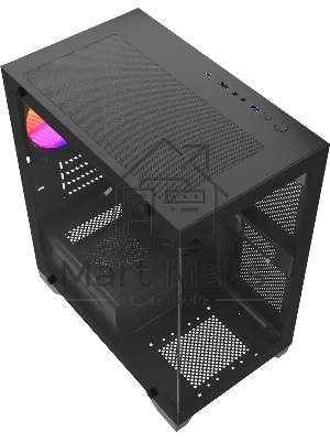 Компьютерный корпус Accord ACC-350-02B черный без БП mATX 1x120мм 1xUSB 2.0 1xUSB 3.0 1xUSB3.1 audio