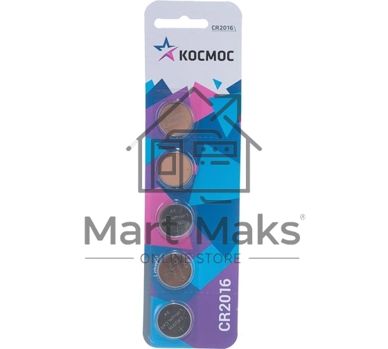 Элемент питания Космос CR2016 3V Lithium 5BL