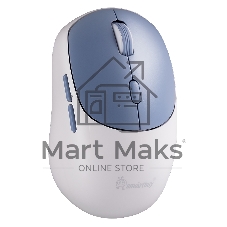 Комплект клавиатура+мышь Smartbuy 107AG беспроводной, USB, 1200 DPI, бело-голубой