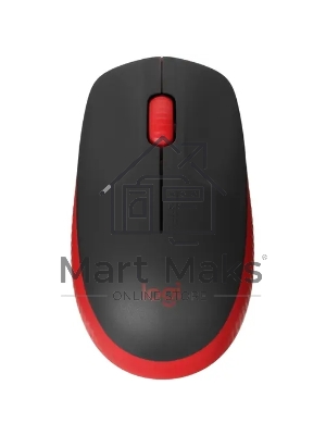 Мышь беспроводная Logitech M190 черный/красный, 1000 dpi, радиоканал, USB, кнопки - 3