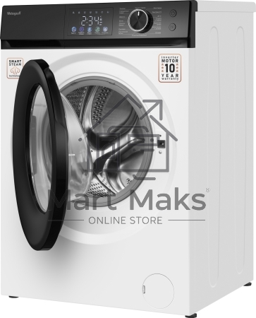 Стиральная машина Weissgauff WM 45126 Inverter Steam Color Touch белая, загрузка фронтальная 6кг, 1200 об/мин., класс: A+++