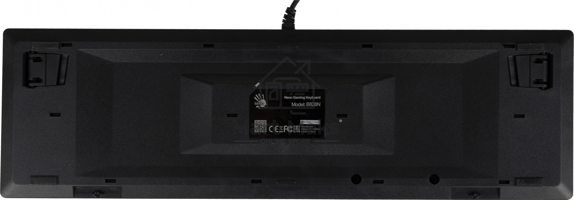 Клавиатура проводная A4Tech Bloody B828N USB черный/серый