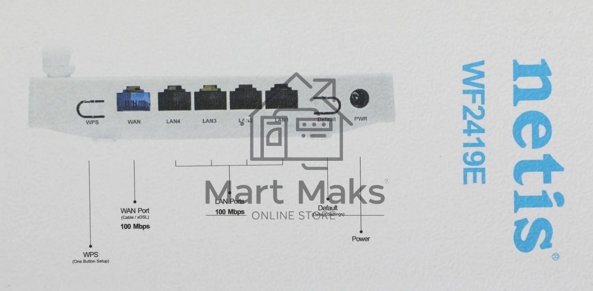 Роутер WRL Router Netis 300MBPS 10/100M 4P WF2419E
