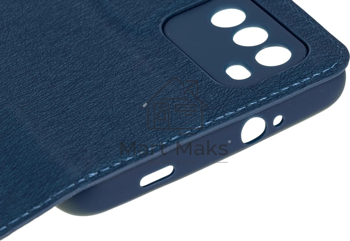 Чехол (флип-кейс) DF poFlip-03 для Xiaomi Poco M3 синий