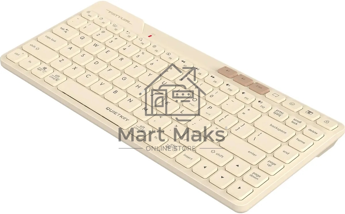 Клавиатура A4Tech Fstyler FBK26C AS беспроводная, USB, Bluetooth/Радиоканал, бежевый