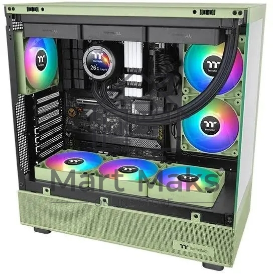 Комплект вентиляторов для корпуса Thermaltake CT120 Reverse ARGB (2 шт.) зеленый, 120 мм, 2000 об/мин, 31.2 дБ, 4 pin