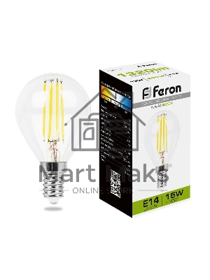 Лампа светодиодная Feron LB-515 филаментная 15Вт Е14 белый шар
