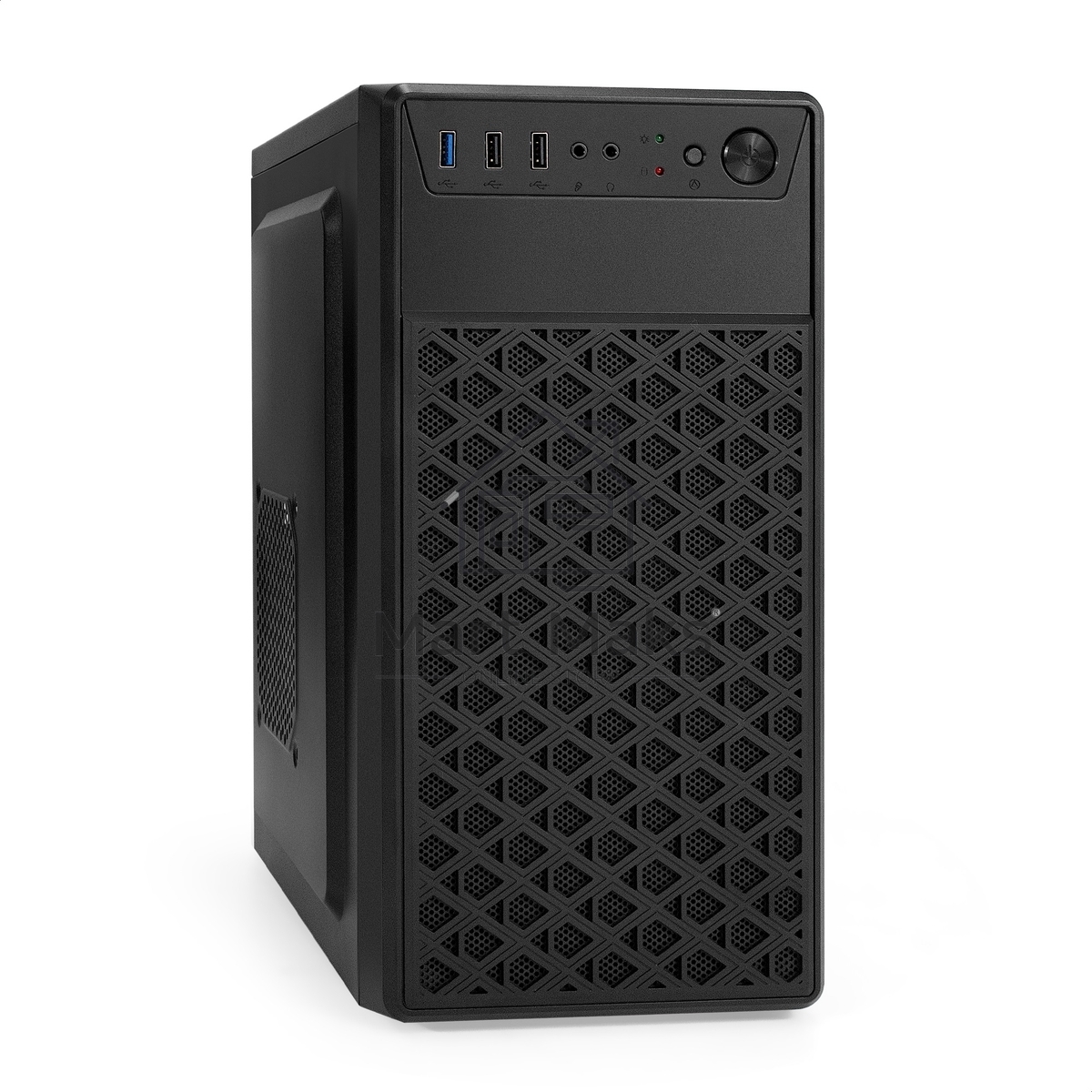 Компьютерный корпус Minitower ExeGate mEVO-7803 (mATX, без БП, 2*USB+1*USB 3.0, HD аудио, черный, 2 вент. 12см с RGb подсветкой)