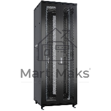 Шкаф серверный напольный Cabeus ND-05C-42U80/120-BK IP20, 42U, 2055х800х1200 мм (ВхШхГ), дверь: перфорация, боковая панель: сплошная, разборный, чёрный