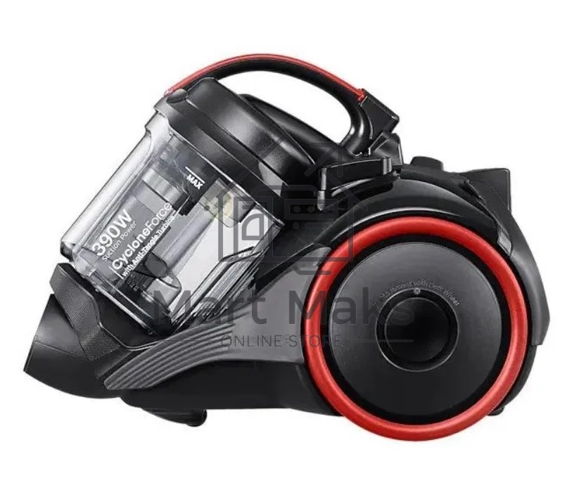 Пылесос Samsung VC15K4116VR/EV красный/черный, 390/1500 Вт, уборка сухая, пылесборник контейнер 1.3 л