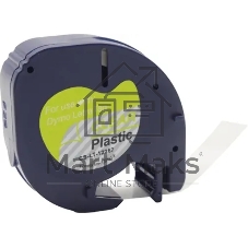 Картридж ленточный Cactus CS-LT-12267 черный шрифт, прозрачный фон (12 мм, 4 м) для Dymo Letra Tag LT-100H