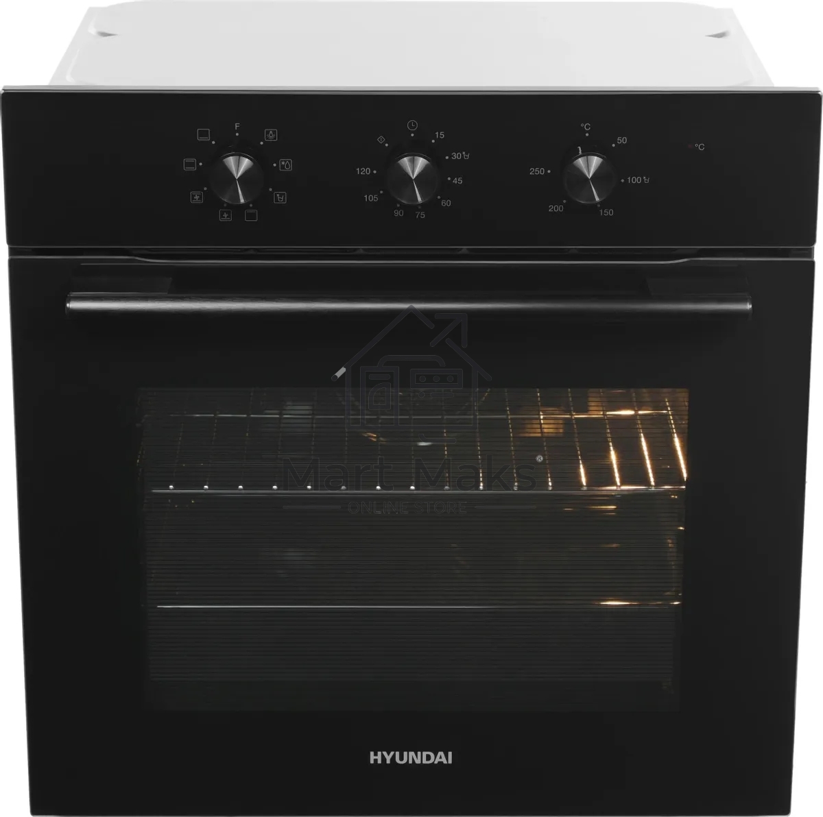 Духовой шкаф Электрический Hyundai HEO 66412 BG черный
