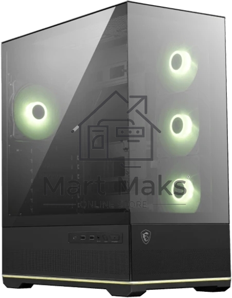 Корпус MSI MAG Pano 110R PZ черный без БП ATX 6x120mm 7x140mm 2xUSB3.0 1xUSB3.1 audio AirDuct bott PSU
