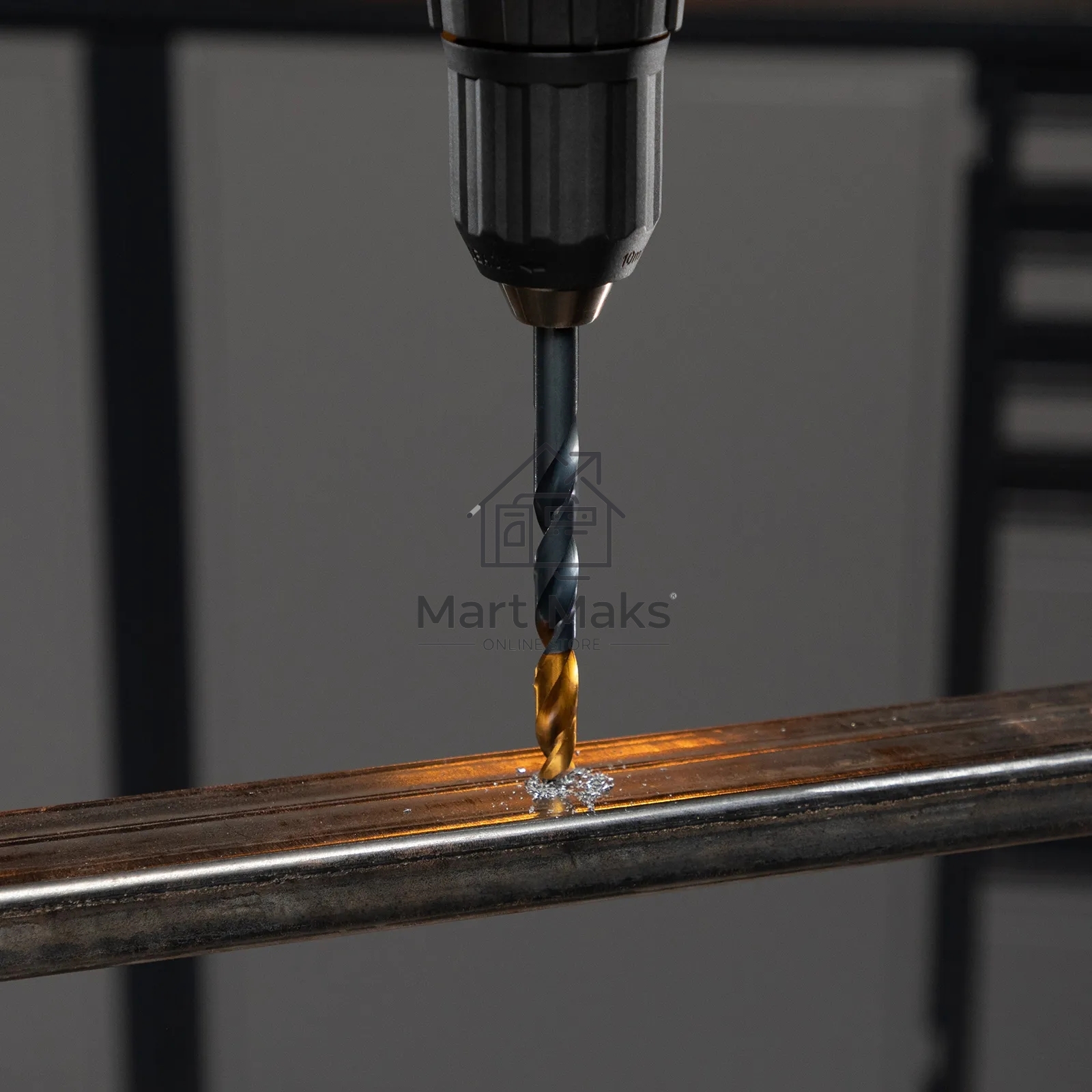 Сверло по металлу Denzel 8 мм, HSS-Tin, Golden Tip, 8 шт.