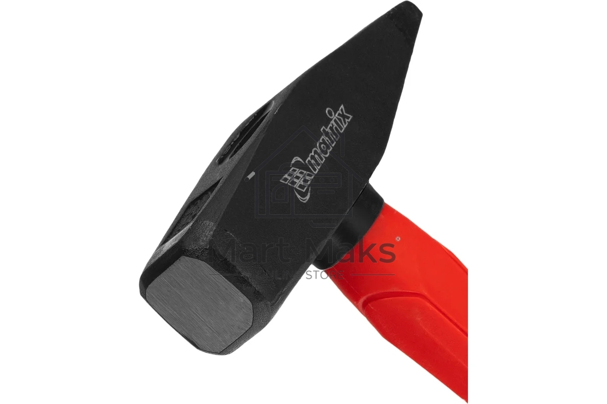 Молоток слесарный' Matrix 'optimal'' 600 г, фибергласовая обрезиненная рукоятка, квадратный боек