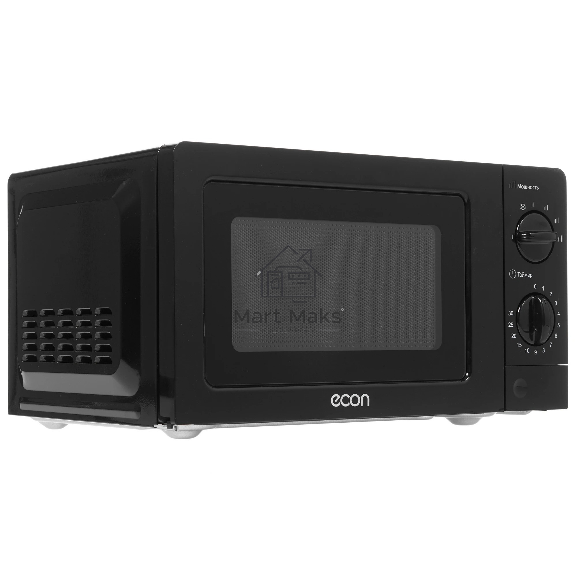 Микроволновая печь ECON ECO-2031M черный, 20 л, 700 Вт, переключатели - поворотный механизм