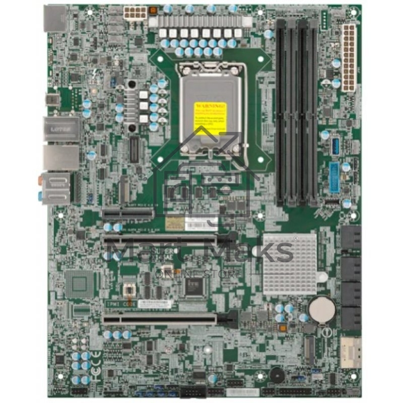 Материнская плата Supermicro X14SAE bundle, LGA1851, Intel W880, 4xDDR5, 8xSATA, 2xM.2 PCIe, 2xPCIe 5.0 x16, 1xPCIe 4.0 x4, 1xHDMI, 1xDisplayPort, 1xThunderbolt 4, 1x2.5Gb LAN, 1x1Gb LAN, 3xUSB 3.2 Gen2 Type-A, 1xUSB 3.2 Gen2x2 Type-C, 1xUSB4 Type-C, 5x3.5 мм, 7.1, ATX