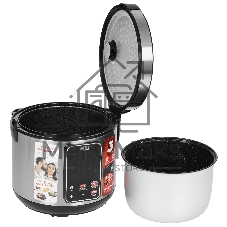 Мультиварка HOLT HT-MC-006 серый металлик, 5 л, 900 Вт, сенсор, 24 программы