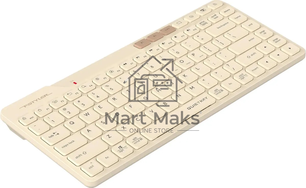 Клавиатура A4Tech Fstyler FBK26C AS беспроводная, USB, Bluetooth/Радиоканал, бежевый