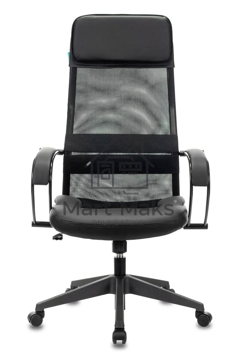 Кресло руководителя Бюрократ CH-608/BLACK TW-01 TW-11 черный, спинка сетка, искусст.кожа/ткань