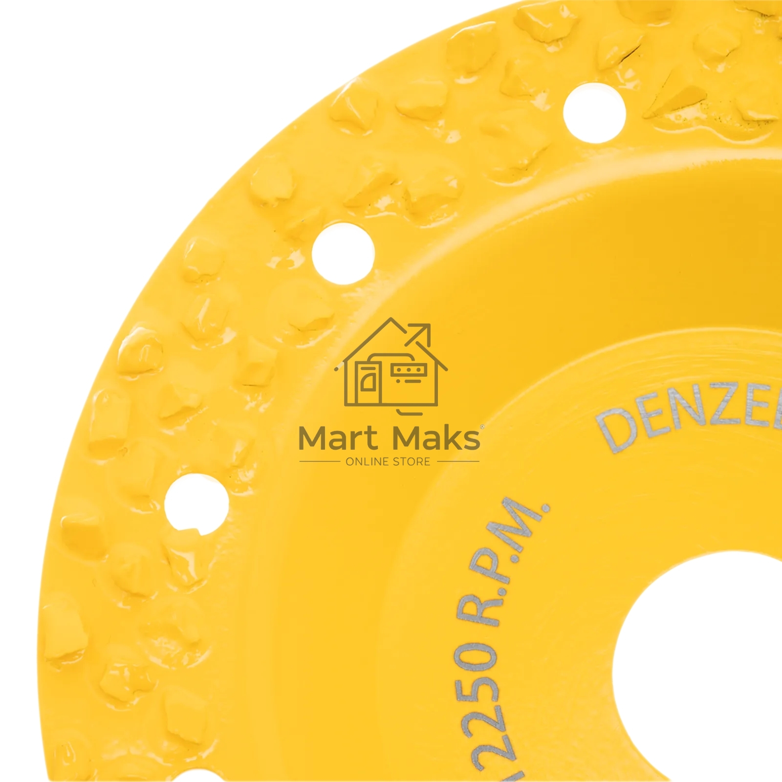 Чашка твердосплавная зачистная Denzel 125 мм, плоская, крупное зерно #8