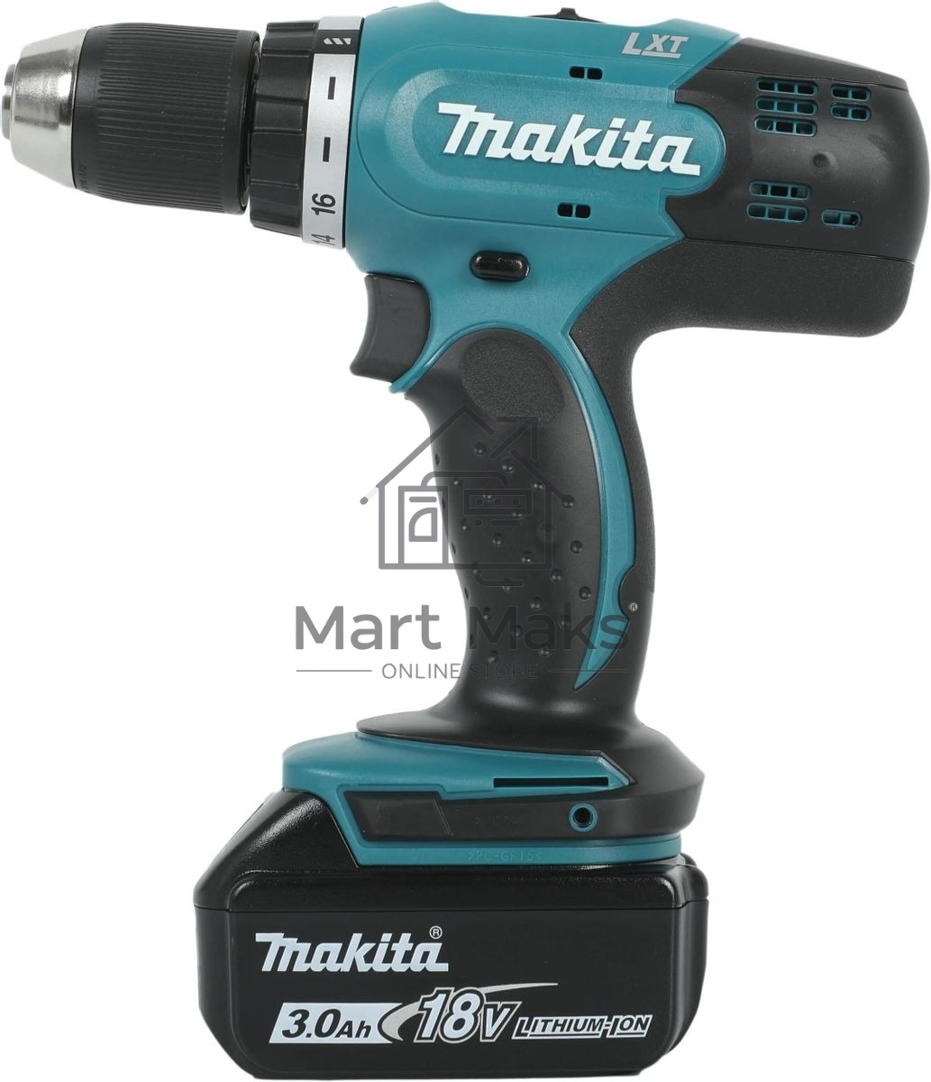 Дрель-шуруповерт аккумуляторная Makita DDF453RFE, Аккумуляторная, 18В, 2 АКБ, Кейс