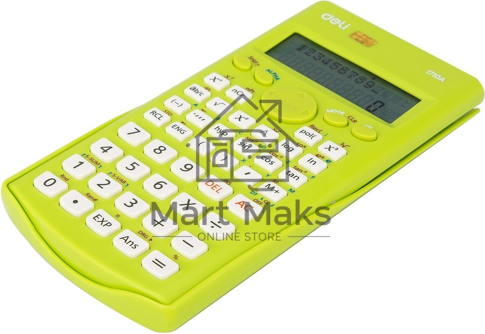 Калькулятор научный Deli E1710A/GRN зеленый 10+2-разр.
