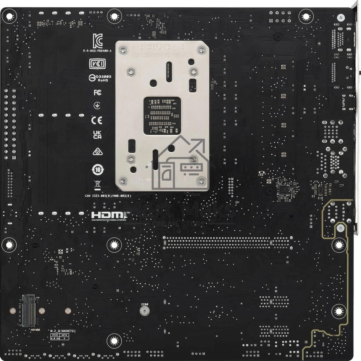 Материнская плата ASUS PRIME B840M-A-CSM, AM5, AMD B840, 4xDDR5, 4xSATA, 3xM.2, 1xPCI-E 4.0 x16, 2xPCI-E 3.0 x16, 1xRealtek 2.5Gb LAN, 2xUSB-A 10Gbps, 1xUSB-C 5Gbps, 4xUSB-A 2.0, 3x3.5 мм, 7.1, micro-ATX