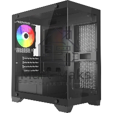 Компьютерный корпус Accord ACC-350-02B черный без БП mATX 1x120мм 1xUSB 2.0 1xUSB 3.0 1xUSB3.1 audio