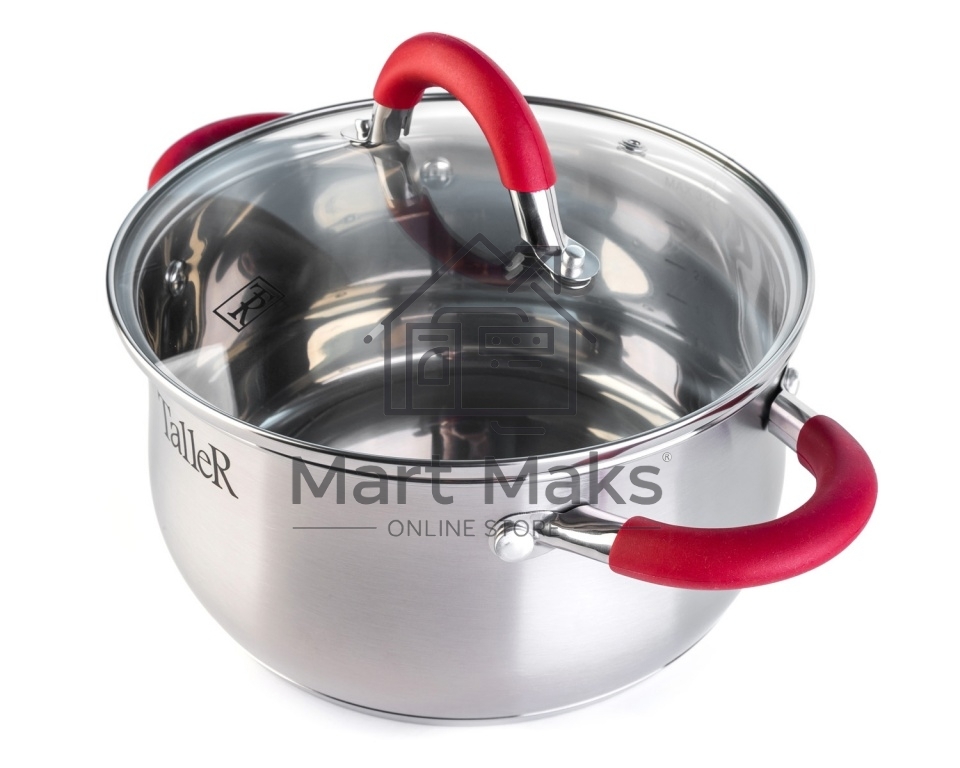 Набор посуды TalleR TR-17150, 8 пр.Толщина стенки - 0,6 мм, толщина дна - 2,8 мм.