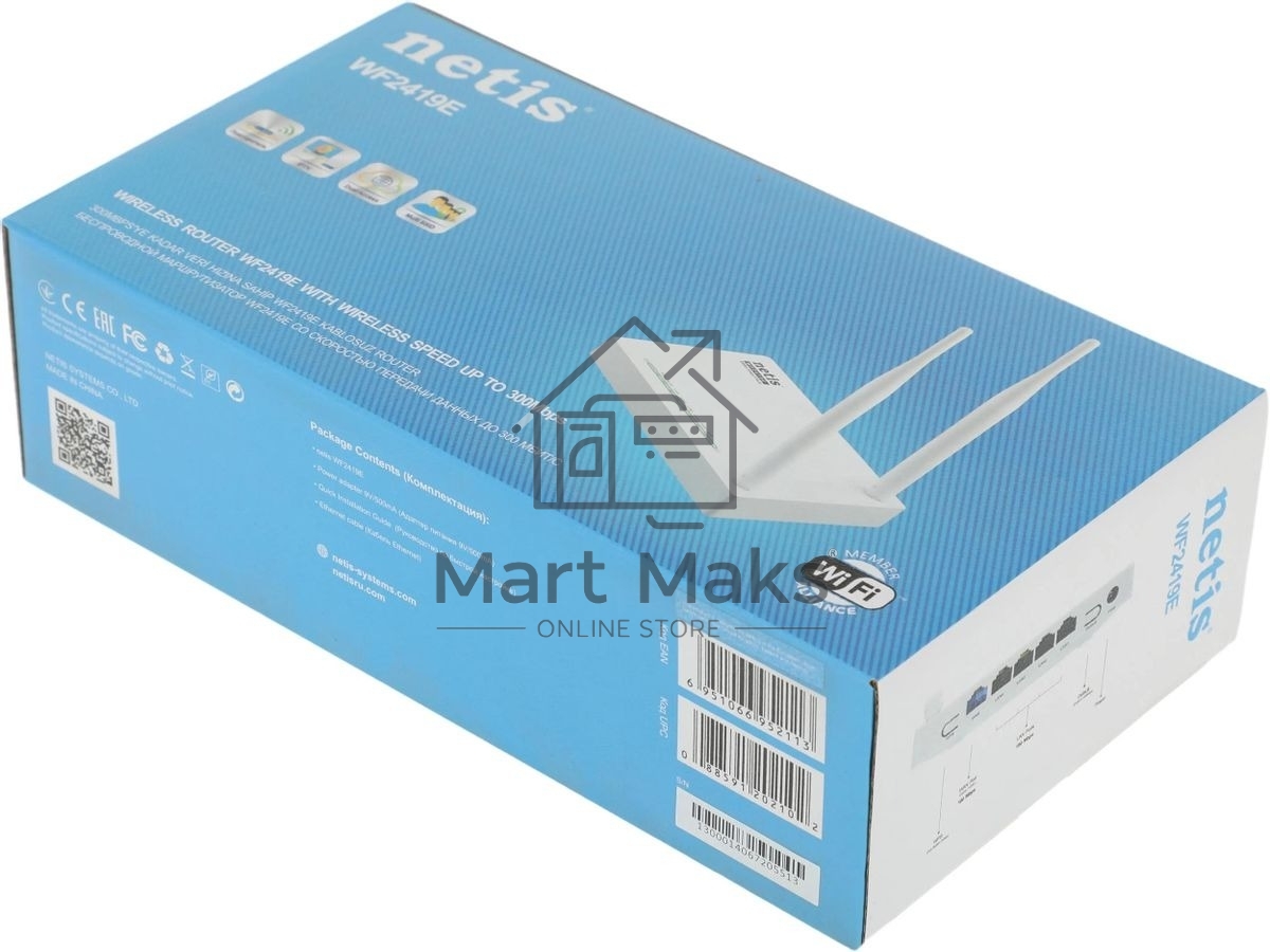 Роутер WRL Router Netis 300MBPS 10/100M 4P WF2419E