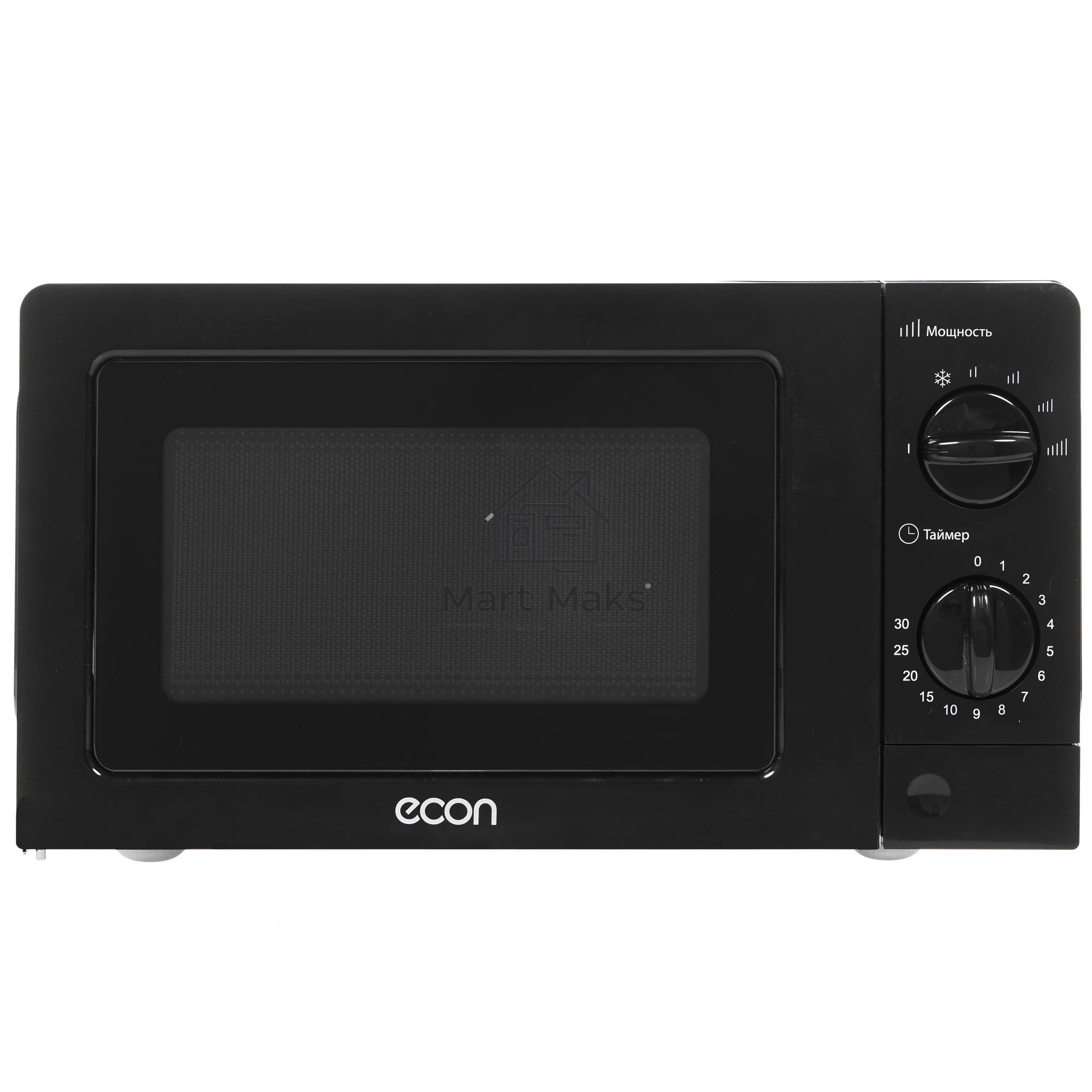 Микроволновая печь ECON ECO-2031M черный, 20 л, 700 Вт, переключатели - поворотный механизм