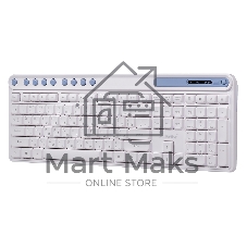 Комплект клавиатура+мышь Smartbuy 107AG беспроводной, USB, 1200 DPI, бело-голубой
