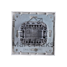 Выключатель Бриллиант одноклавишный проходной с подсветкой серебро