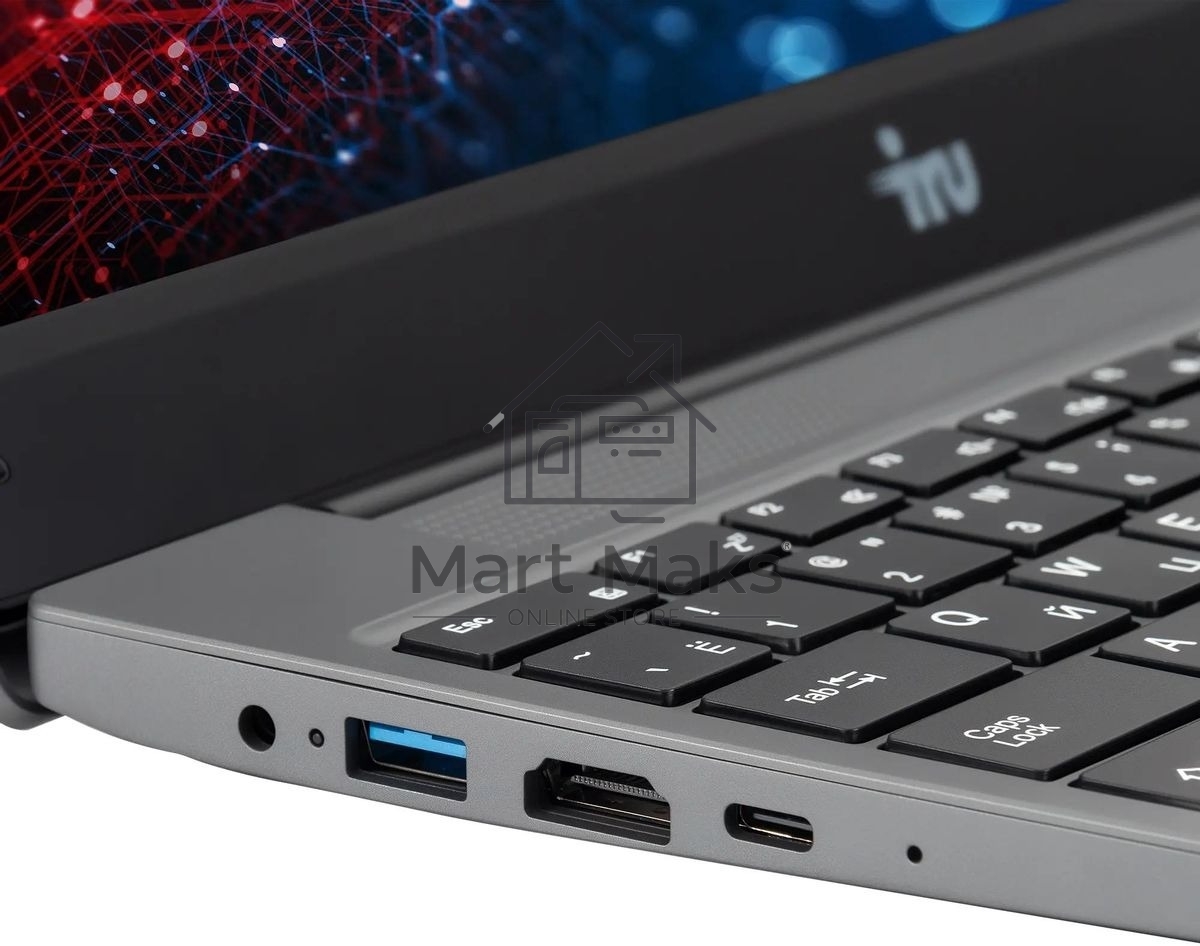 Ноутбук IRU Tactio 14RLH серый Ryzen 5 7430U 16Gb SSD512Gb AMD Radeon Graphics 14