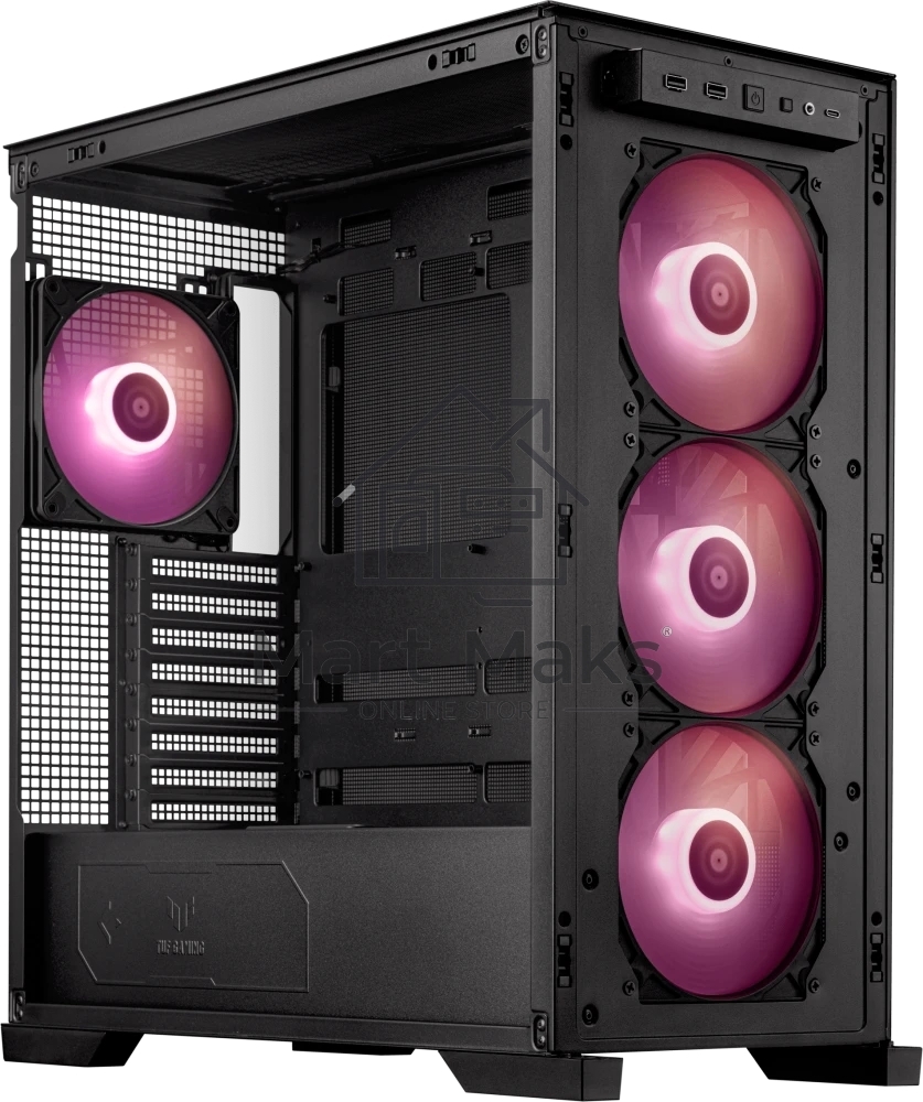 Компьютерный корпус ASUS TUF GAMING GT302 TG ARGB черный (90DC00I0-B19000) GT302/ARGB FANS/BLK