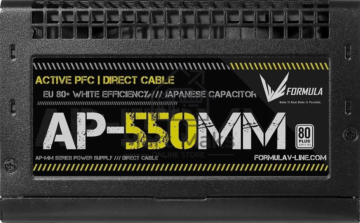 Блок питания Aerocool / Formula ATX 550W AP-550ММ 80 PLUS WHITE (20+4pin) APFC 120mm fan 6xSATA RTL