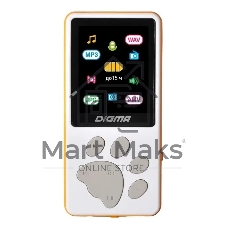 Плеер Hi-Fi Flash Digma S4 8Gb белый/оранжевый/1.8