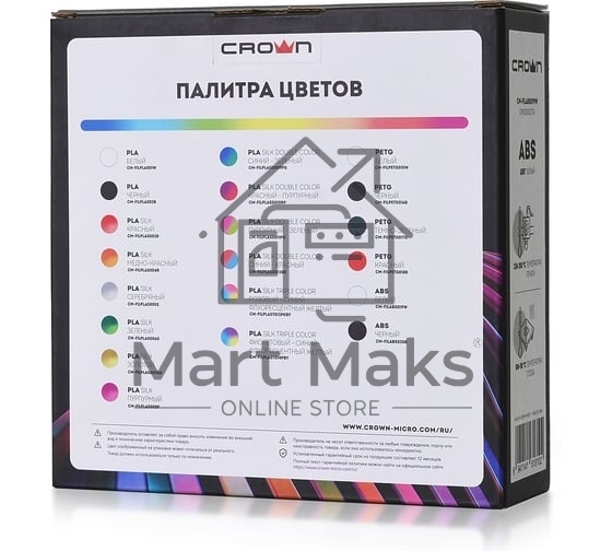 Филамент Crown Micro CM-FILABS019W ABS 1.75 1кг белый