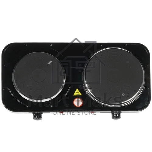 Плита настольная электрическая Energy EN-903В чёрный, 2,5 кВт, ТЭН, конфорки - 2, эмаль, поворотные переключатели