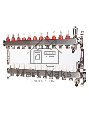 Коллектор Royal Thermo нерж. в сборе с расходомерами 1