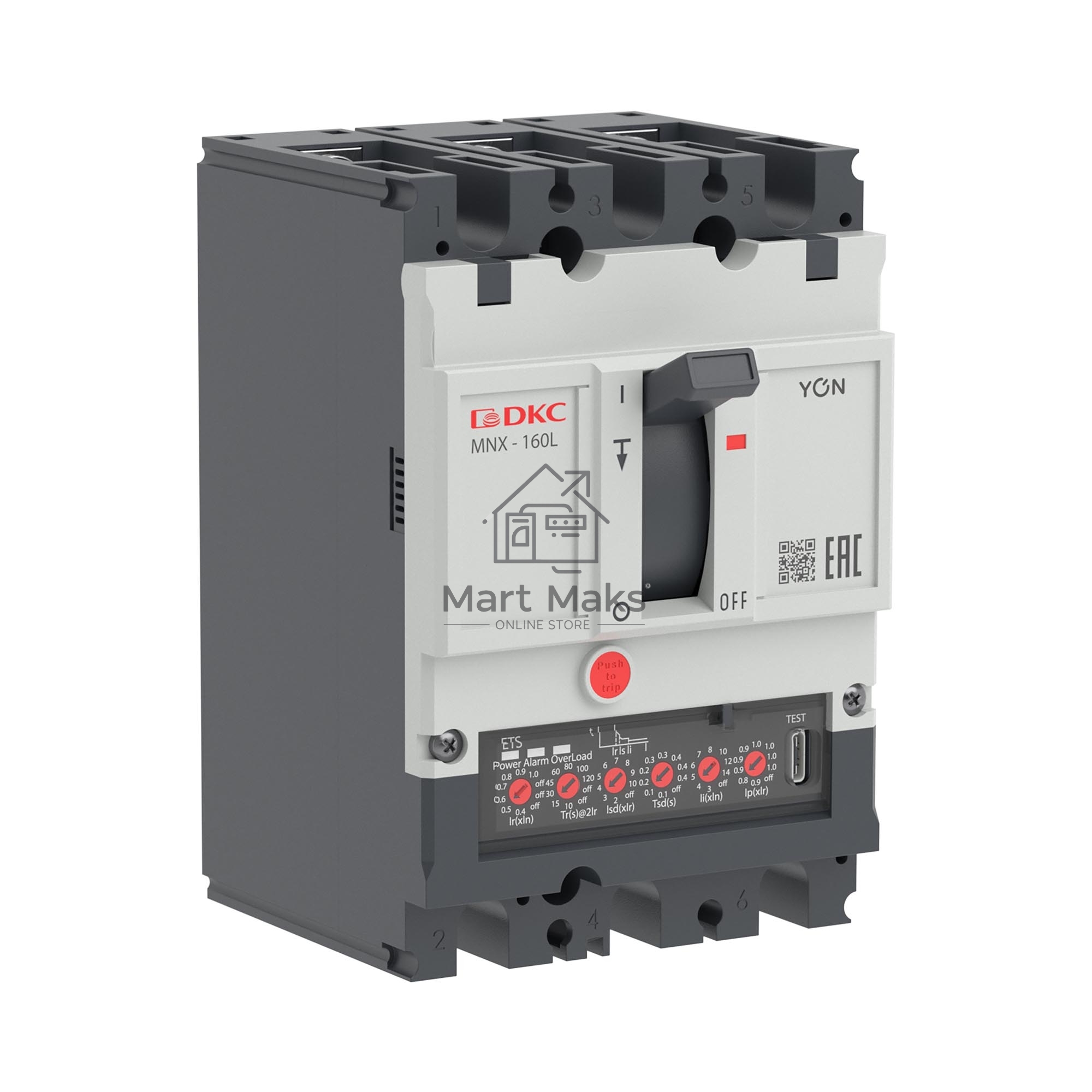 Выключатель автоматический DKC YON pro MNX160L 3P 160A 70kA при AC415V расц. ETS.