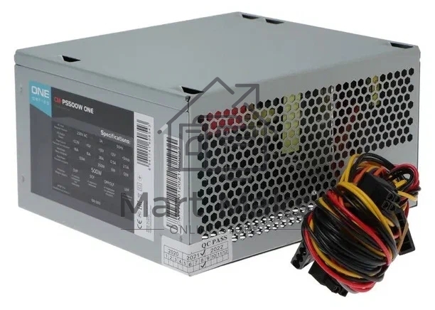 Блок питания CROWN CM-PS500W ONE, 500Вт, 80мм, серый