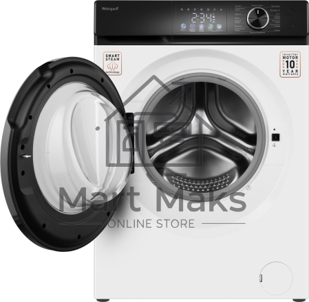 Стиральная машина Weissgauff WM 45126 Inverter Steam Color Touch белая, загрузка фронтальная 6кг, 1200 об/мин., класс: A+++