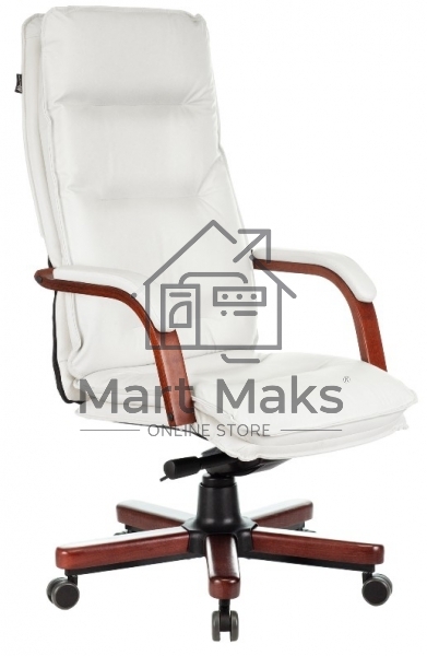 Кресло руководителя Бюрократ T-9927Walnut слоновая кость кожа крестов. металл/дерево