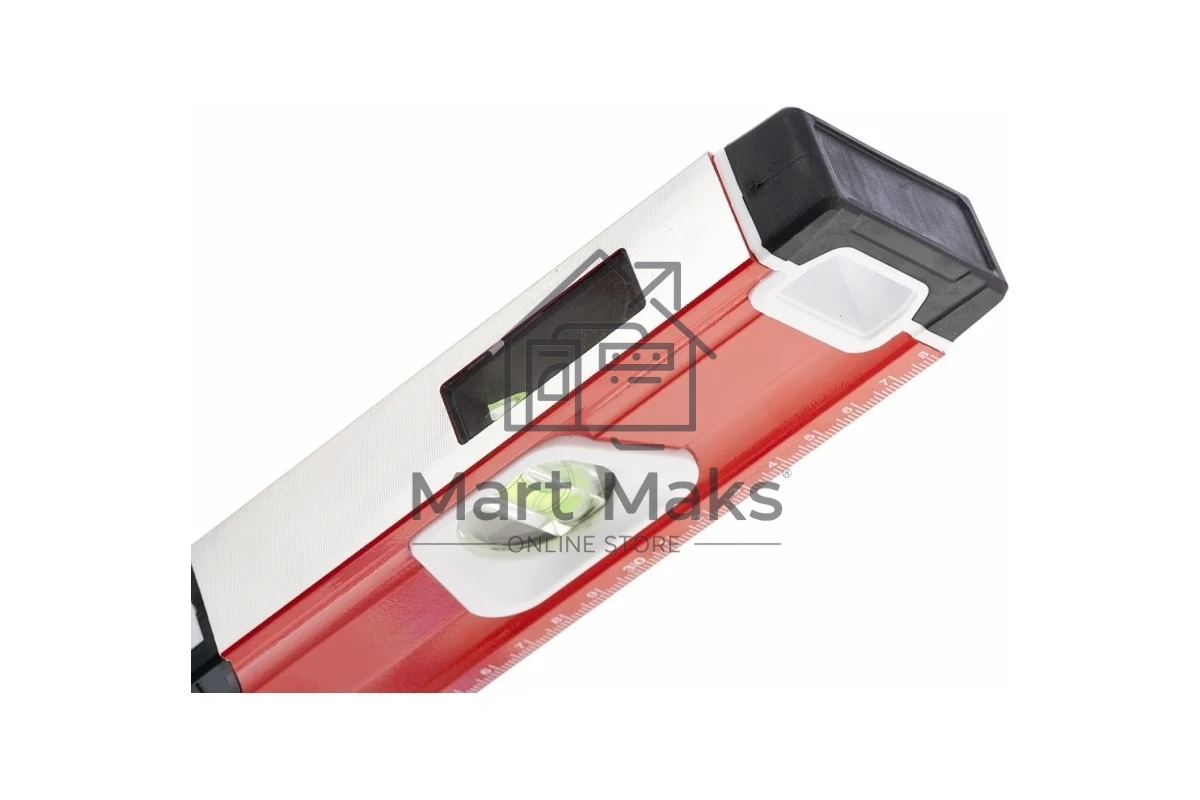 Уровень алюминиевый MATRIX 34732, магнит фрезерованный, 3 глазка 2 комп, рукоятки, 800 мм