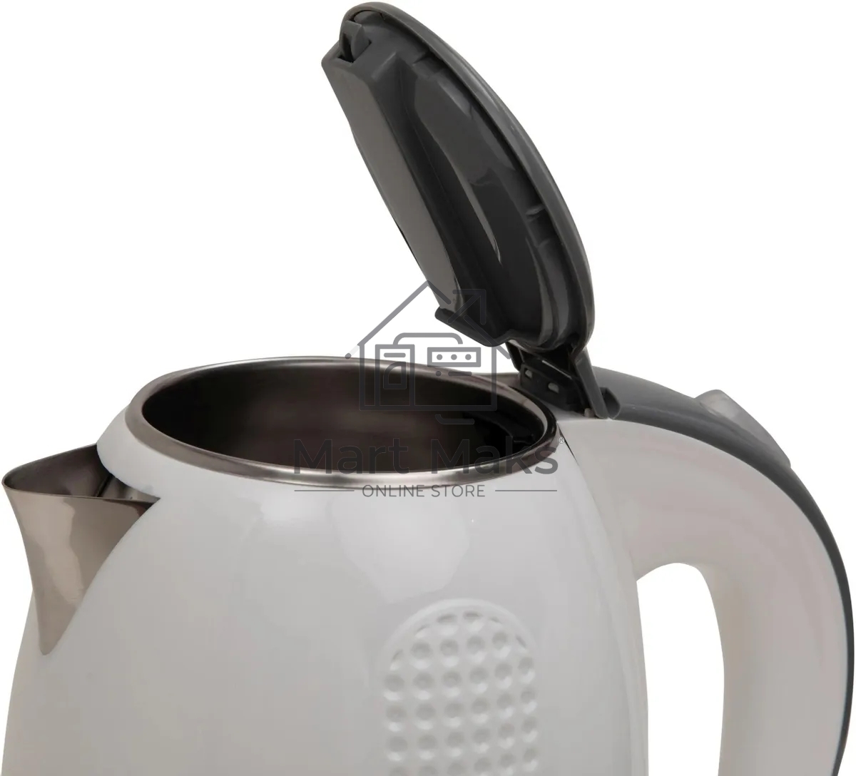 Чайник электрический Oasis K-6SPW белый+серый 1,7л. 2200Вт