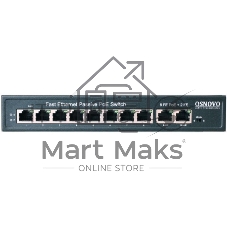 Коммутатор Osnovo SW-21000/A(120W), 10×100 Мбит/с (8×PoE), неуправляемый