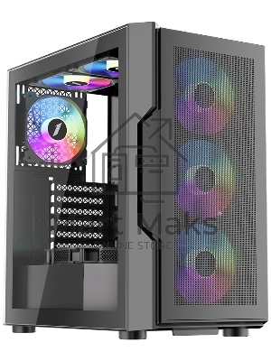 Компьютерный корпус 1STPLAYER TRILOBITE T7-P черный ATX 4x120мм LED fans T7-P-BK-4F1